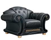 Black Leather sofa EF Alberta