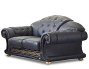 Black Leather sofa EF Alberta