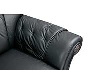 Black Leather sofa EF Alberta