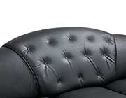 Black Leather sofa EF Alberta