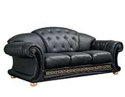 Black Leather sofa EF Alberta