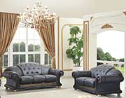 Black Leather sofa EF Alberta