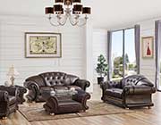 Black Leather sofa EF Alberta