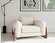 Cream Fabric Accent Chair VG Fiorella