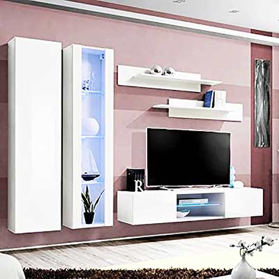 Floating Entertainment Center in White AM33