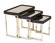 Lisbon Nesting Tables in Black by Aico Furniture