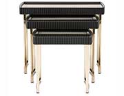 Lisbon Nesting Tables in Black by Aico Furniture