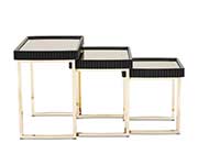 Lisbon Nesting Tables in Black by Aico Furniture