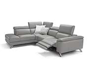 Gray Leather Sectional Sofa EF Drake