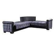 Sectional Sofa Bed Goldy in Fume Gray