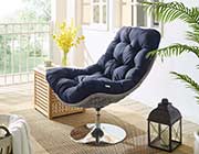 Lounge Swivel Chair MW Brooklyn in Navy