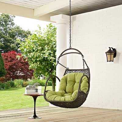 Swing Outdoor Patio Lounge Chair in Olive MW Bower