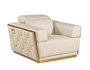 Beige Leather Sofa Set GL 111