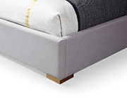 Light Gray and Gold Bed VG Gera