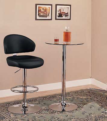 Black Bar Stool, Adjustable height