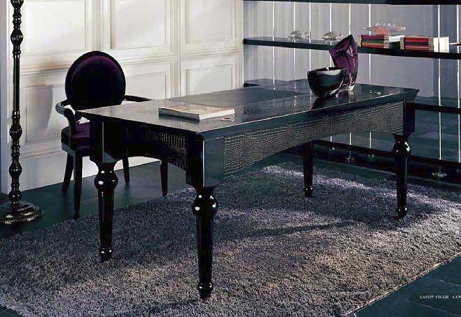 Evg701 Black Lacquer Crocodile Desk Desks