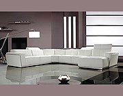 HE 654 Contemporary Leather Sectional Sofa