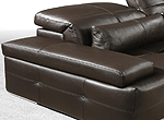 Modern Chocolate Brown Sectional Sofa HE-Solo