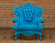 Blue Armchair Glamour 609