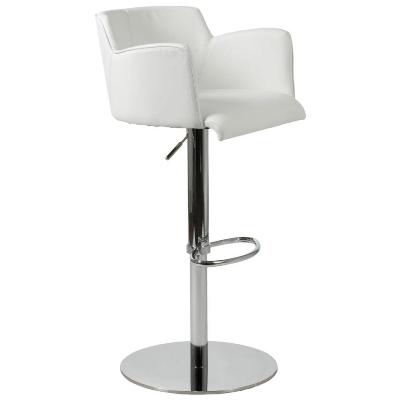 Sunny Design Furniture on Sunny Adjustable Bar Counter Stool White Chrome   Bar Stools