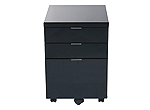 Gilbert File Cabinet in Black Lacquer/Chrome
