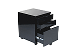 Gilbert File Cabinet in Black Lacquer/Chrome