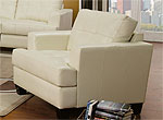 Cream Leather Sofa Set West