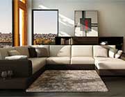 Modern Bonded Leather Sectional VG124