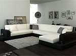 Modern Bonded Leather Sectional VG124