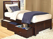 Medium Cherry Bed with Three Storage Boxes HE348