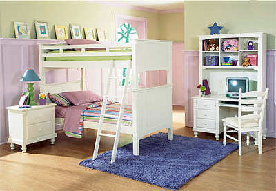 White Bunk Bedroom set HE875