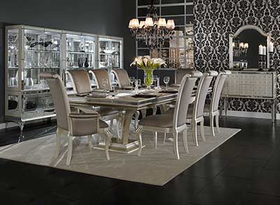 Hollywood Swank Large Dining Table by AICO
