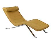 Lounge Chair Leatherette Estyle 802 in Saffron