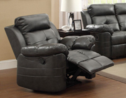 Charcoal Recliner Leatherette CO 601363