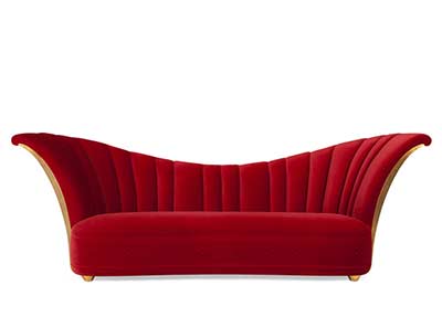 Dita Red Sofa by Christopher Guy