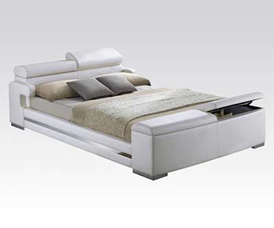 White Platform Bed Lilia AC 680