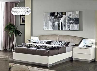 White Platform Bed EF427