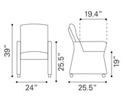 Contemporary White Office Chair Z-056