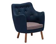 Modern Fabric Blue Chair Z064