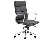 High Back Leatherette office chair Z892 in Black