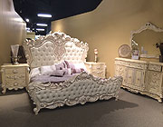 Traditional Tufted Beige Bed HD 85