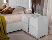 Modern White Glossy Bed Silvio