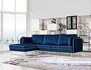 Modern Blue Sectional sofa VG464