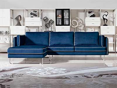 Modern Blue Sectional sofa VG464