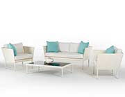 White Wicker Sofa Set VG492