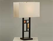Contemporary Table Lamp with cream linen NL086