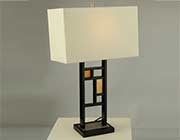 Contemporary Table Lamp with cream linen NL086