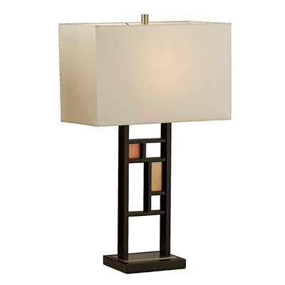 Contemporary Table Lamp with cream linen NL086