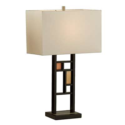 Contemporary Table Lamp with cream linen NL086