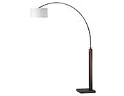 Pecan and Black Arc Lamp NL464